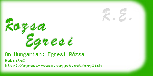 rozsa egresi business card